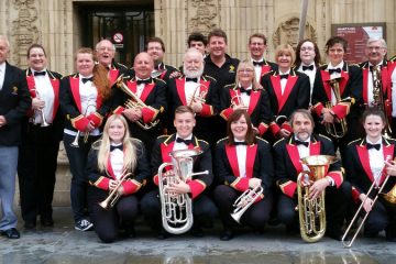 The Besses Band outside the Royal Albert Hall